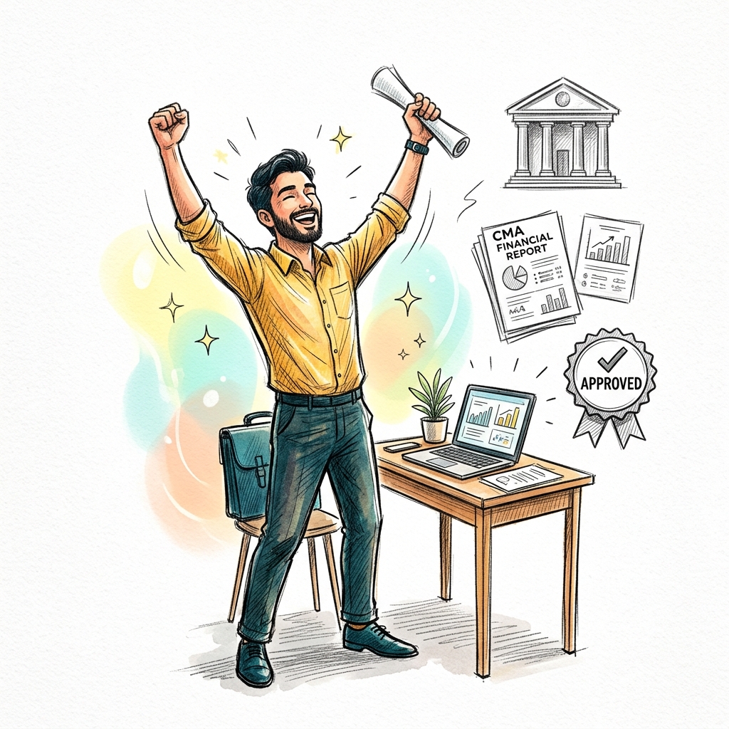 Bank Loan Facilitation Editorial Illustration